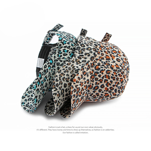 Casquette <span class=keywords><strong>de</strong></span> baseball tendance <span class=keywords><strong>pour</strong></span> femme, printemps-été, personnalisée, style camo, avec empiècements en tissu imprimé léopard, visière plate - Product Image 2