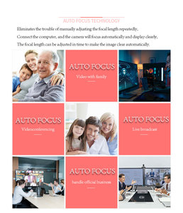 1080P HD Webcam Với 3x Zoom Quang Học Tự Động Lấy Nét Máy Ảnh Cho Dòng Trực Tiếp Thiết Bị Hội Nghị Video Hệ Thống Máy Ảnh - Product Image 4