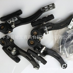 Pinza de freno V para bicicleta de montaña con pastillas de material compuesto metálico, frenos delanteros y traseros ajustables para bicicleta - Product Image 2