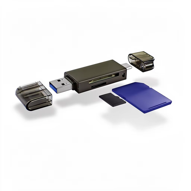 D3421 3-in-1 OTG USB 2.0+Type-C+micro usb Card Reader Adapter TF/SD TF/SD Card Reader