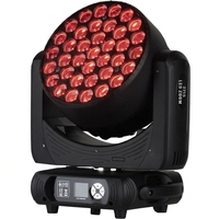 Projecteur LED à tête mobile RVBW avec zoom, lumière de lavage DMX512, projecteurs LED à tête mobile avec zoom, LED RVBW haute puissance 37x15