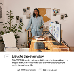 HP 23.8 inch FHD LED màn hình Màn hình 324pv flicker-miễn phí màn hình - Product Image 6