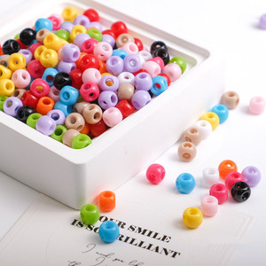 <span class=keywords><strong>Perles</strong></span> rondes en acrylique <span class=keywords><strong>de</strong></span> couleur unie 8x6mm avec trou traversant sur quatre côtés pour la fabrication <span class=keywords><strong>de</strong></span> chaînes <span class=keywords><strong>de</strong></span> téléphone tressées et <span class=keywords><strong>de</strong></span> bracelets DIY – Vente en gros - Product Image 3