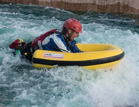 Flotteur de pêche en rivière Hydrospeed, Tube ponton bateau avec point de chute au sol