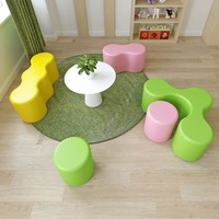 ZDH Kinder Buntes Dreieckiges PU-Leder-Sofa Modernes Design Sicher Umweltfreundlich Bequem für Wohnzimmer Schlafzimmer Schule Esszimmer