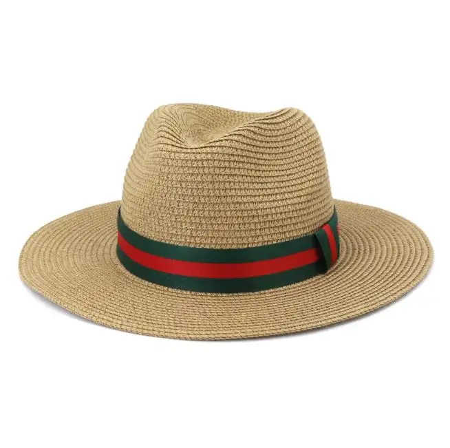Шляпа соломенная в винтажном стиле для мужчин и женщин, Пляжная Панама с широкими полями, лето 2022