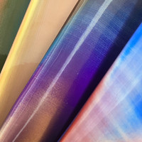 Tissu holographique irisé brillant imperméable en cuir TPU pour sacs et accessoires de décoration intérieure