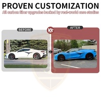 Pour Corvette C8 Z06 : Panneaux de bas de caisse en carbone sec style OEM, jupes latérales en véritable carbone préimprégné, ailerons latéraux – Approvisionnement direct usine