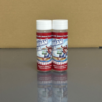 Botol Plastik Transparan Berbentuk Pipih Kapasitas Kecil 3.5g dengan Tutup Sekrup untuk Sampel Produk Mandi.