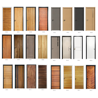 Portes en bois peintes en noir épaissies, imperméables, résistantes à l'humidité, faciles à nettoyer et résistantes à l'usure, adaptées aux salles de bain