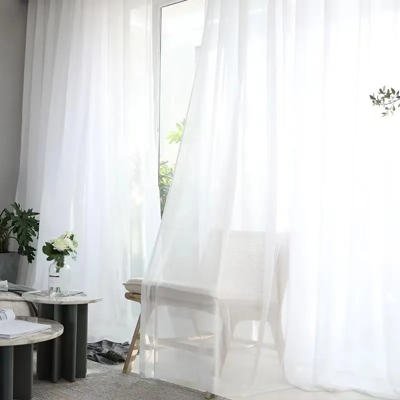 Hot selling factories wholesale tulle curtain fabrics for Used in home hotels and cafes