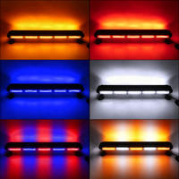 Lampe de travail LED COB double face, lampe stroboscopique d'avertissement pour voiture, 54W, barre lumineuse d'urgence, base magnétique