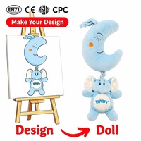 Jouets en peluche pour bébé personnalisés, non toxiques, respectueux de la peau, animaux en peluche, cadeau d'anniversaire, doublure en maille, compagnon de sommeil, tissu en coton, USB
