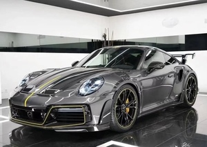 Para Pors che Te-Chart para Turbo <span class=keywords><strong>S</strong></span> Style 992 911 fibra de carbono seco WideBodykit parachoques delantero difusor trasero faldas laterales Bodykit - Product Image 6