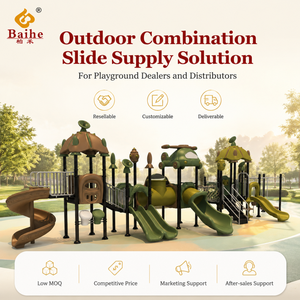 <span class=keywords><strong>Parco</strong></span> Giochi Esterno per Bambini: Struttura Multitower Woodland con Ponte, Scivoli e Passaggio per Arrampicata – Ideale per Parchi - Product Image 1