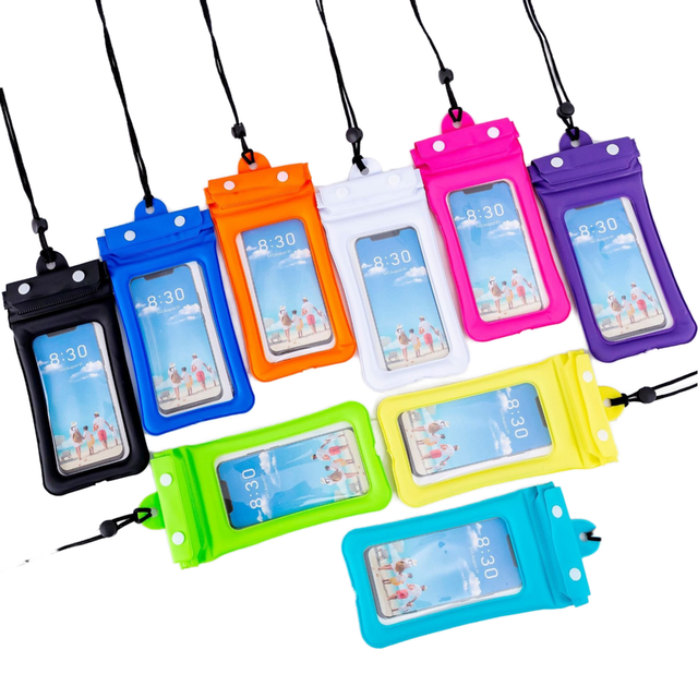 Customizable Logo Transparent Waterproof Floating Phone Case 3-Foldable Touch Screen Mobile Phone Bag for Diving and Swimming
