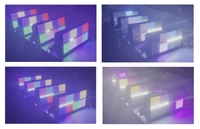 Effet Pixel Wash pour événements DJ, discothèques et boîtes de nuit, Stroboscope 8x8, 864 LED RGB 3-en-1 + 96 LED blanches, Stroboscope 8+8 segments