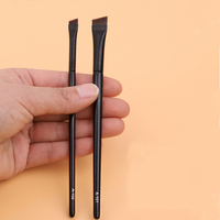 Pinceaux de maquillage pour sourcils, pinceau à eyeliner professionnel super fin et coudé, outils de maquillage