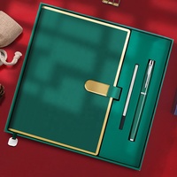 Nouveau carnet de style chinois A5, bloc-notes professionnel à feuilles mobiles avec bouton en U, pour procès-verbaux de réunion, bloc-notes de bureau, logo personnalisé, reliure cousue