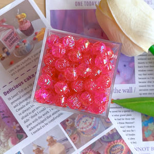 Perles acryliques modernes de 8 mm, électro-plaquées de couleur ultraviolette, à fleurs, très vendues, accessoires décoratifs faits à la main, bricolage, téléphone portable - Product Image 3