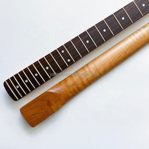 คอกีตาร์แบบกำหนดเอง 22 เฟรต รัศมี 9.5 นิ้ว ผิวไนโตรซาติน คอกีตาร์ ST ไม้เมเปิลลายไฟแบบร็อสเต็ด - Product Image 4