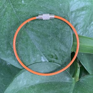 Rivestimento in Pvc cavo portachiavi cavo <span class=keywords><strong>filo</strong></span> in acciaio inossidabile anello rotondo Svrew <span class=keywords><strong>filo</strong></span> di acciaio rivestito in Nylon trasparente/bianco portachiavi - Product Image 4