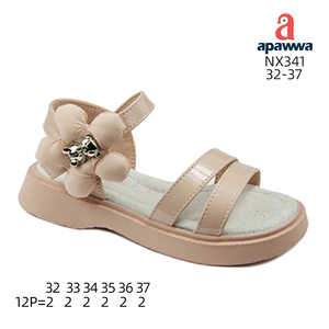 Apawwa NX341 Sandales noires de qualité supérieure Taille 32-37 - Product Image 1