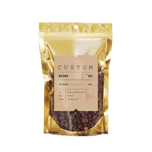 Nhôm lá mờ rõ ràng phía trước Matt vàng bạc kim loại bao bì thực phẩm đứng lên túi với cửa sổ dây kéo - Product Image 5