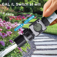Medidor de Agua de Jardín de Alta Precisión, Medidor de Presión de Manguera de 8-120 PSI para Control de Riego, Monitor de Flujo de Agua con Pantalla LCD y Batería