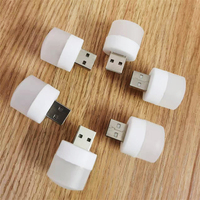Mini Lámpara Nocturna USB de 5V 1W, Lámpara de Lectura Pequeña con Conector USB, Lámparas de Libro LED con Protección para los Ojos, Luz Blanca Cálida Portátil