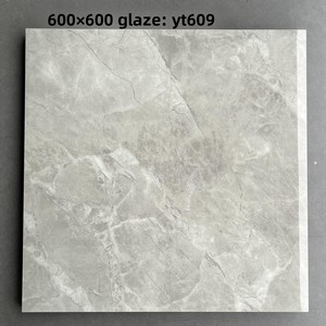 Gạch lát nền men bóng toàn phần Foshan 600x600mm, kiểu đá cẩm thạch, hiện đại tối giản, chống trơn trượt, chịu mài mòn, dùng cho phòng khách