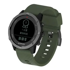 Montre de sport étanche IP68 pour hommes, podomètre d'extérieur, rappel de messages avec caméra boussole de fréquence cardiaque pour fonctionnement iOS