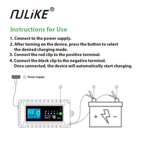 Chargeur de <span class=keywords><strong>moto</strong></span> électrique à LED portable 12V Chargeur intelligent à impulsions de réparation Convient à diverses batteries au plomb-acide - Product Image 3