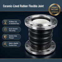 Tuyau flexible en caoutchouc avec revêtement céramique pour le refoulement de boues de cendres et de sable de dragage, taille personnalisée disponible.