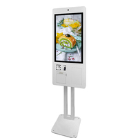 Écran tactile de 24 pouces, reconnaissance faciale, machine à empreintes digitales, kiosque de paiement de commande en libre-service