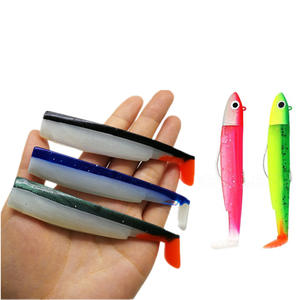 Swimbait 10cm 10.5g <span class=keywords><strong>Action</strong></span> facile queue de pagaie naufrage leurre souple pêche au brochet appâts de natation un crochet de plomb avec deux poissons - Product Image 2