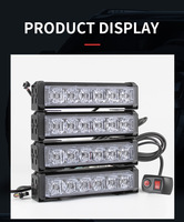 Kit de feux stroboscopiques 4 en 1 pour voiture, super lumineux, barre de signalisation latérale pour voiture, camion