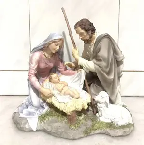 Thánh Gia đình bức tượng Công Giáo với con Jesus đứng bức tượng, Jesus Mary Joseph figurine thích hợp cho Tôn Giáo trang trí