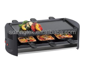 Grill <span class=keywords><strong>Raclette</strong></span> Électrique <span class=keywords><strong>2</strong></span>-en-1 avec Contrôle de Température Réglable, Plaques Amovibles et Revêtement Antiadhésif en PTFE pour Fêtes en Intérieur - Product Image 6