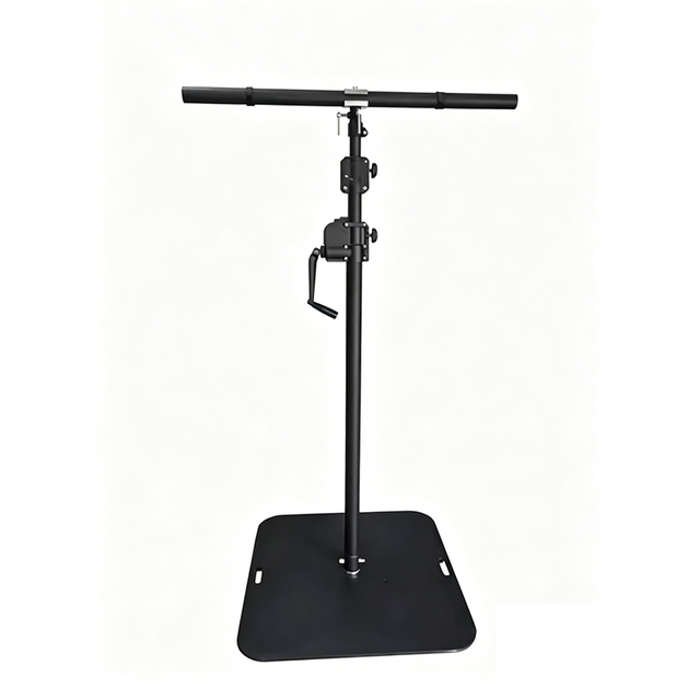 Adjustable Iron Speaker Stand Heavy Duty  Light Stand Steel Base High 1.45-2.58m Load Capacity 50kg Crank-Up Lighting Stand