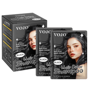 VOJO <span class=keywords><strong>Champú</strong></span> Tinte Semipermanente para el Cabello con Aroma a Café, 25ml*10 Sobres, Cobertura de Canas en 10 Minutos, Sin Amoníaco, Sin PPD, para Hombres y Mujeres - Product Image 4