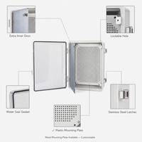 Boîtier de jonction électrique étanche IP68 en plastique ABS PC avec porte intérieure, conforme UL94-V0 IK08, pour extérieur, personnalisable OEM