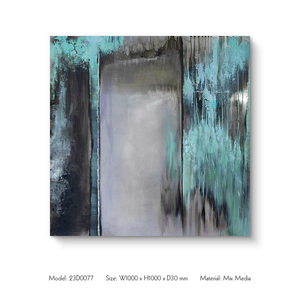 Pittura astratta originale su <span class=keywords><strong>specchio</strong></span> decorazione da parete in metallo per interni hotel project design soggiorno grandi dipinti di arte della parete - Product Image 4