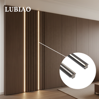 Lumière linéaire LED encastrée dans les panneaux muraux intérieurs, panneaux muraux décoratifs pour hôtels résidentiels YB3001-23-1