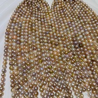Collier de perles Vente en gros 9-13mm Strand de couleur étrange Chaîne de perles d'eau douce Edison Bijoux pour femmes