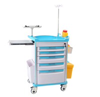 Chariot médical d'urgence en ABS SiNUO pour soins infirmiers et médicaments SN-ET01 Capacité de charge de 200 kg Garantie d'un an 750x480x920 mm