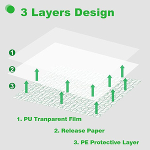 Rollo de película adhesiva transparente de 15 cm x 10 m para el cuidado posterior del tatuaje, impermeable, segunda piel, vendaje curativo - Product Image 2