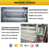 Machine d'emballage automatique verticale multi-voies pour sachets de liquides, scellage sur 4 côtés, pour beurre de cacahuète et miel