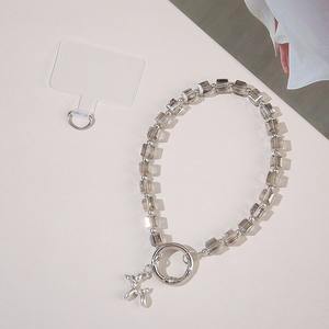 สายคล้องมือแบบลูกปัดแก้วทรงลูกบาศก์เรขาคณิต ประดับประดาอย่างงดงาม ป้องกันการสูญหาย สำหรับเคสโทรศัพท์มือถือทุกรุ่น - Product Image 4