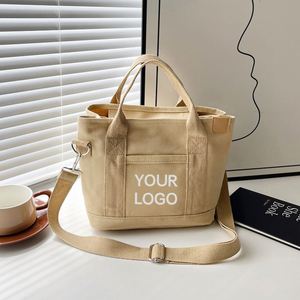Versatile Mini Canvas Tote <b>Handbag</b> Women Small Shoulder Crossbody Purse Cotton Handle Zipper for Casual Outings - Product Image 3